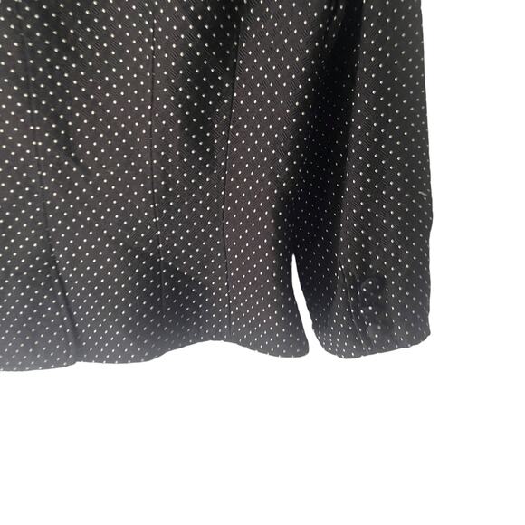 Talbots Women's Size 10 P Polka Dot Black White 3 Button Pea Coat Blazer - Picture 7 of 11
